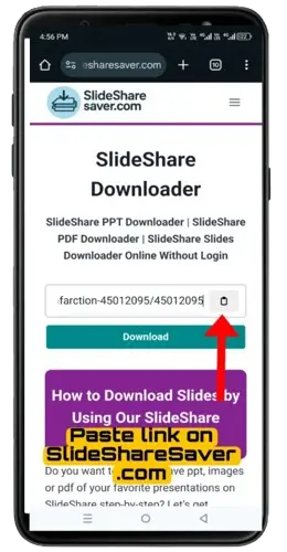 step-2-How-to-download-slideshare-ppt-or-slideshare-pdf-through-slideshare-downloader